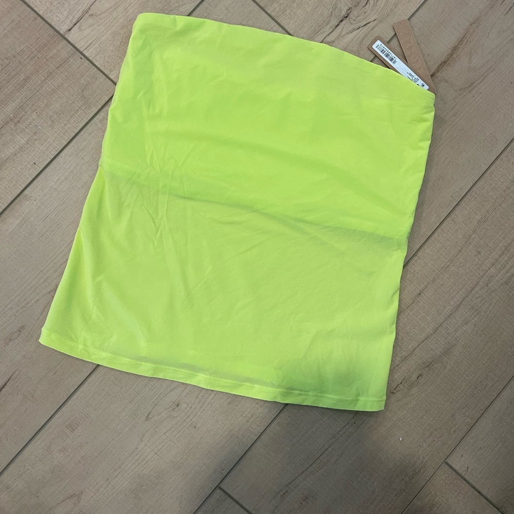 SKIMS NWT Neon Lime Strapless Tube Top Large